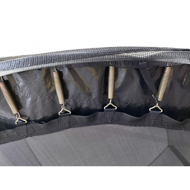 Батут з сіткою та драбинкою 312 см Atleto Black + подарунок  м'ячик12