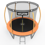 Батут дитячий 252 см з внутрішньою сіткою та драбинкою оранжевий + в подарунок м'ячик4