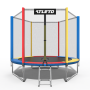 Батут Atleto 183 см с сеткой multikolor+ в подарок мячик7