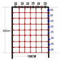 Гладиаторская сетка для лазанья 200 x 150 cм S-Hook для детских игровых комплексов0