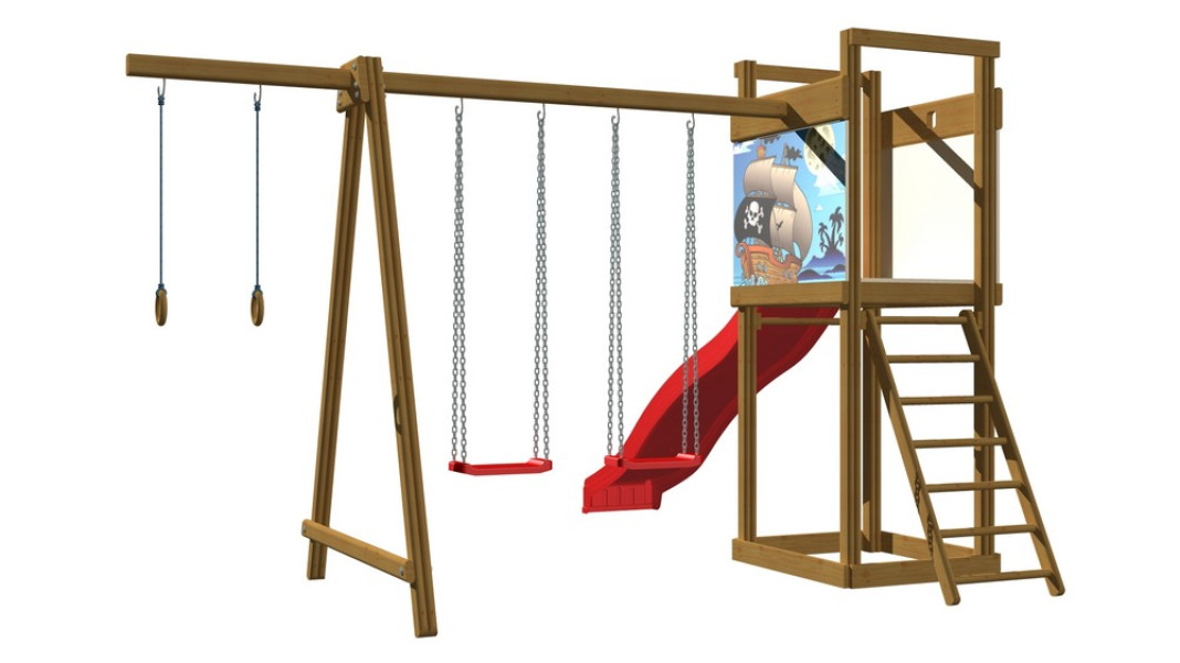 Дитячий дерев'яний майданчик "SportBaby 4"4