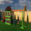 Дитячий дерев'яний  ігровий комплекс "Тарзан" фарбування1