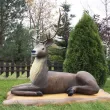 Олень на подставке - Деревянная скульптура0