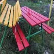 Стол + скамейка "уличный Сплошной"1