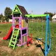 Детский деревянный игровой комплекс "Капитошка" покраска2
