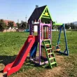 Детский деревянный игровой комплекс "Капитошка" покраска1