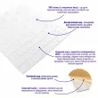 3D панель самоклеящийся кирпич Белый Матовый 700х770х5мм2