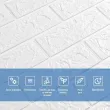 3D панель самоклеящийся кирпич Белый Матовый 700х770х5мм3