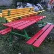 Стол + скамейка "уличный Сплошной"2