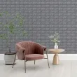 3D панель самоклеящийся кирпич Серебро 700х770х5мм4