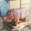 Бегемот – Деревянная скульптура0
