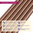 Декоративна кругла стінова рейка М2 3000*152*15мм (D)3